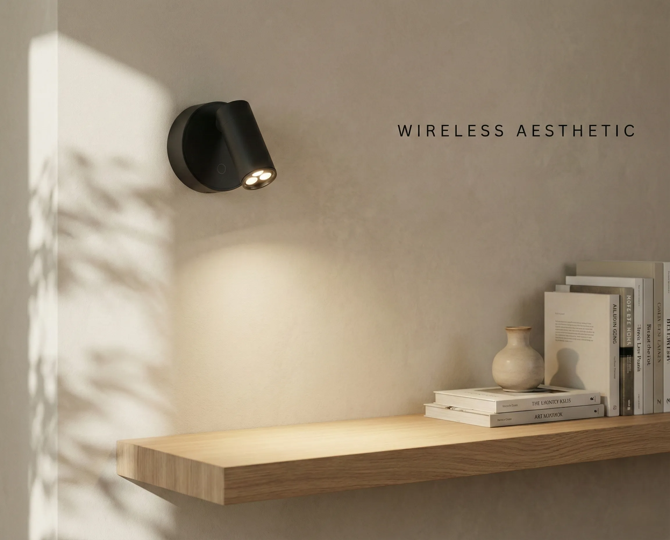 Cordless Magnetic Reading Sconce | 30-Day Battery Life & Zero-Drill Installation | Cinema-Grade Warm Light