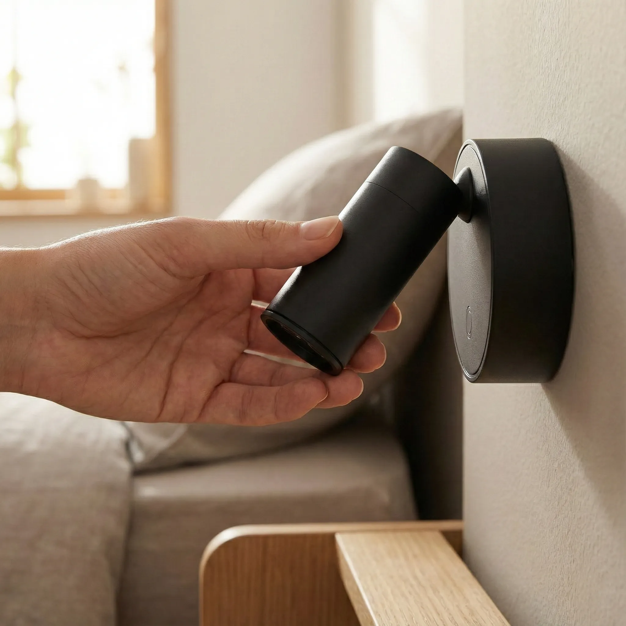 Cordless Magnetic Reading Sconce | 30-Day Battery Life & Zero-Drill Installation | Cinema-Grade Warm Light thumbnail 1