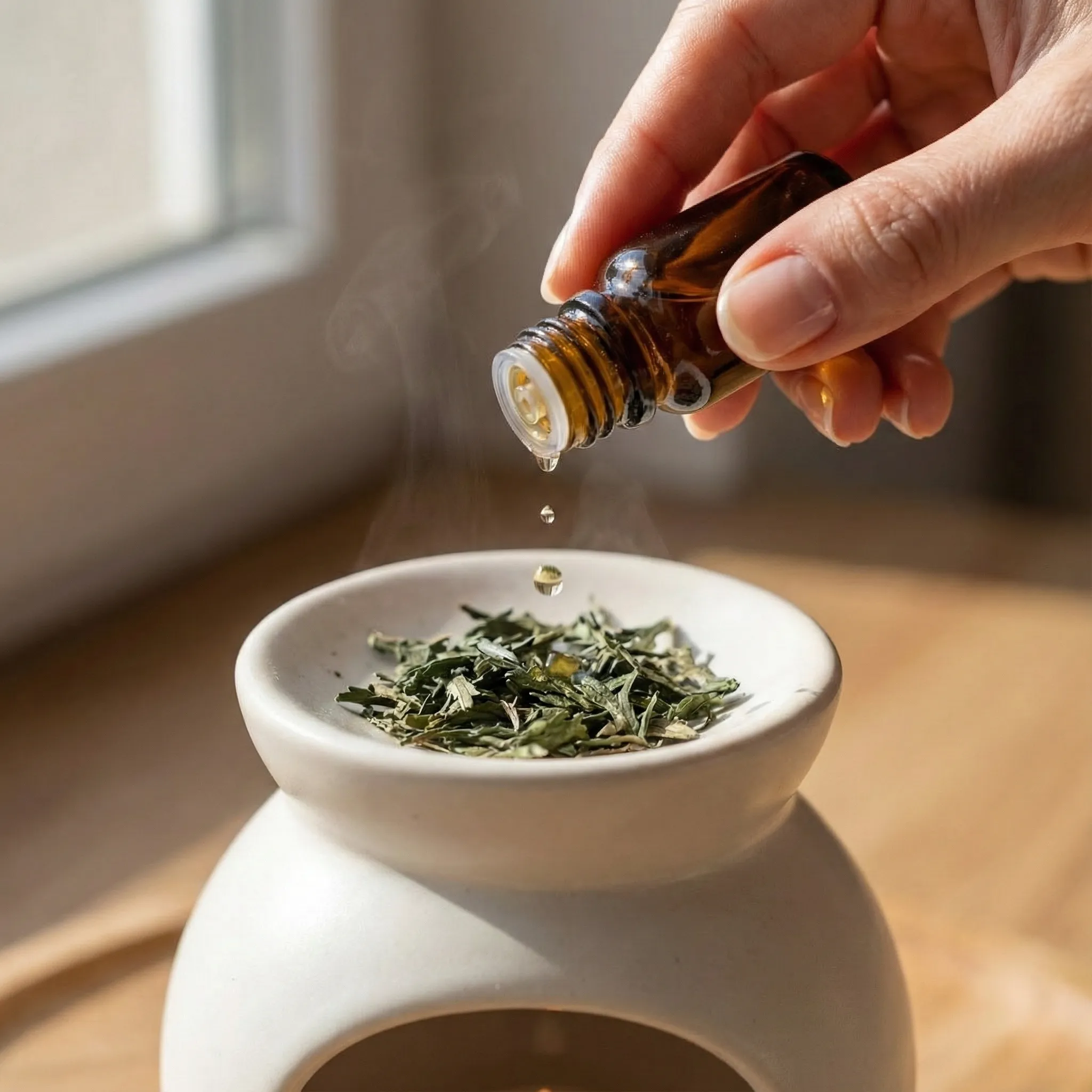 ZenDen Cordless Ceramic Aromatherapy Burner | Anti-Flicker Ambient Light | Minimalist Home Spa thumbnail 3