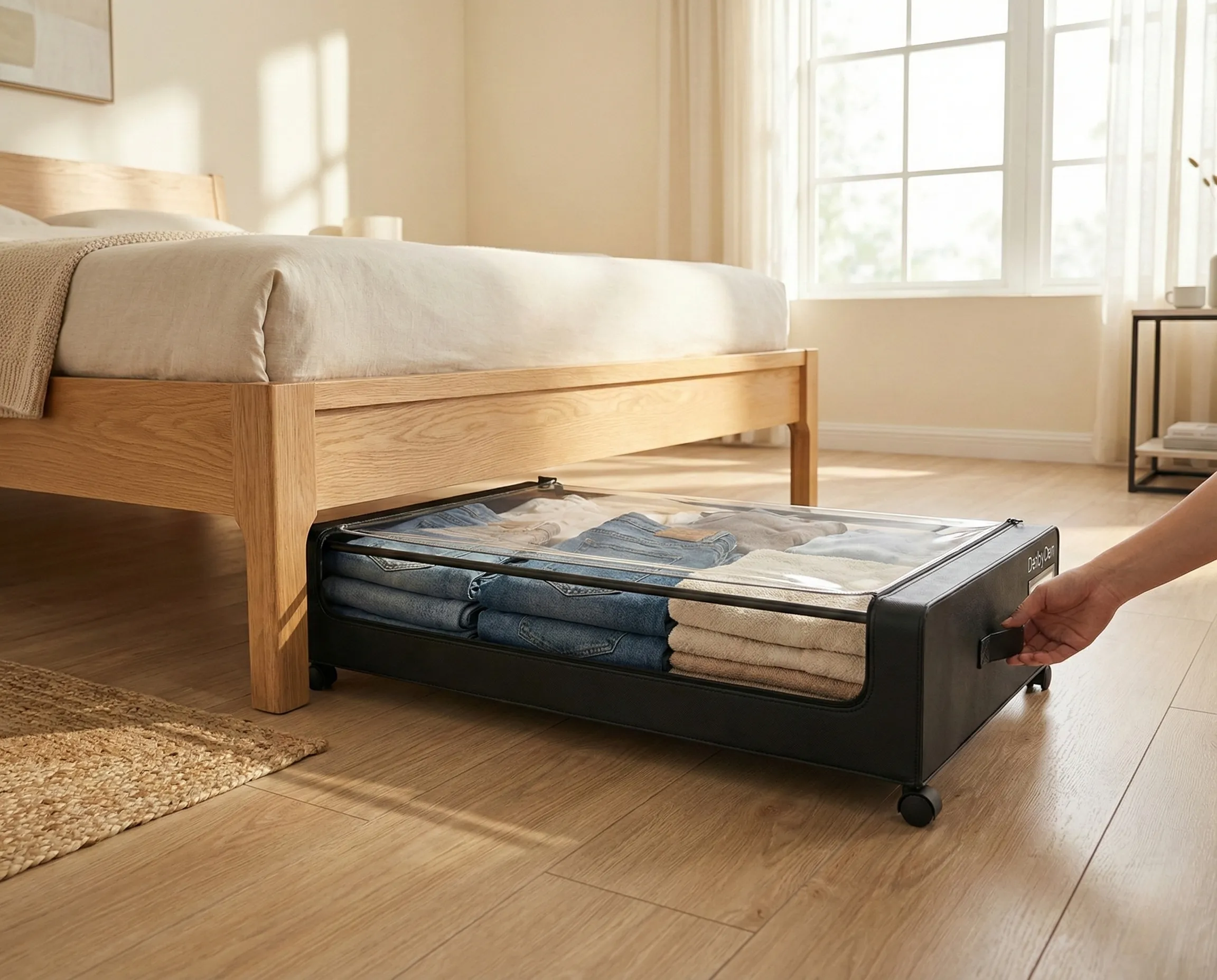 StealthGlide Under-Bed Rolling Storage | Heavy-Duty Metal Frame | 'The Chair' Alternative