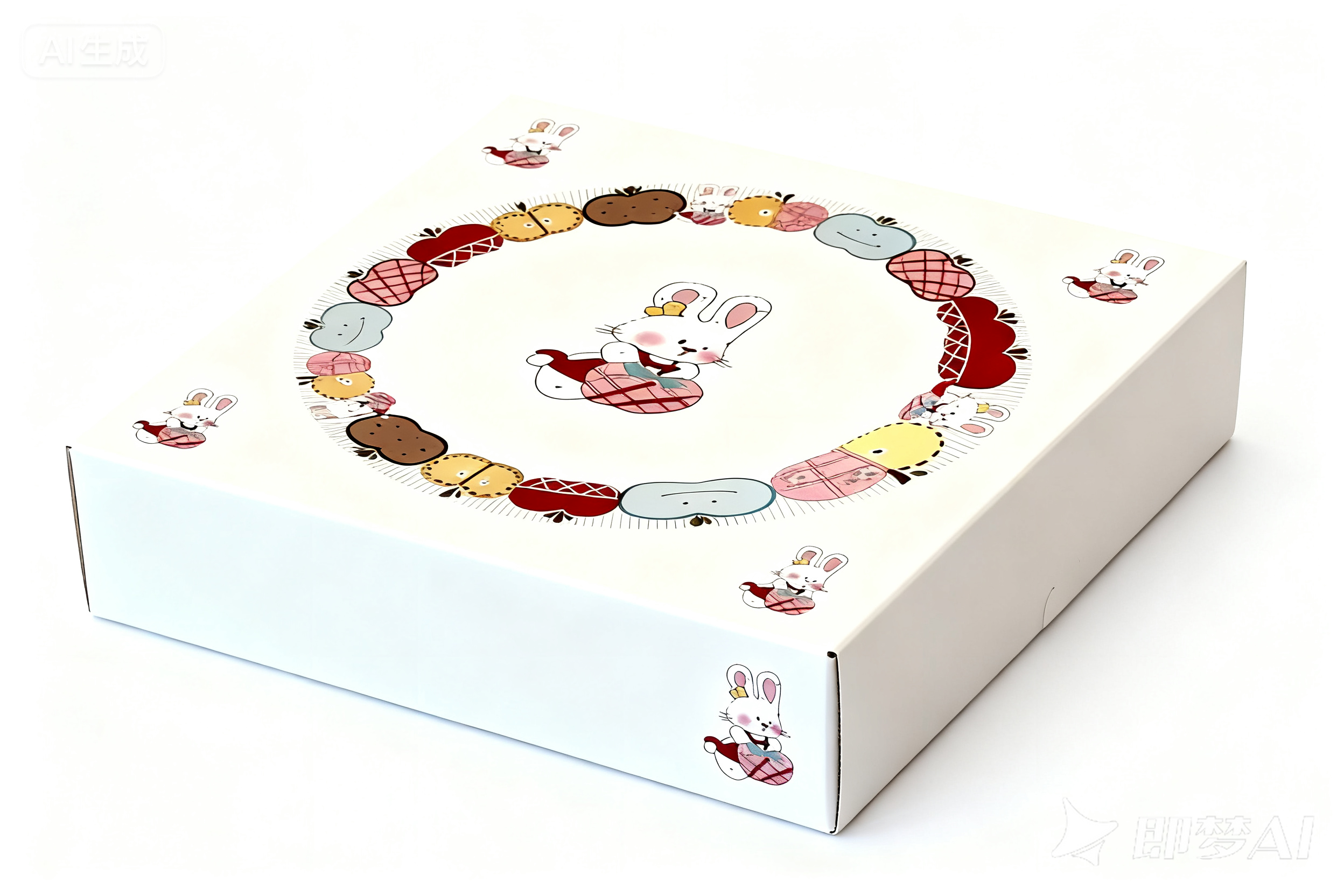 Strawberry Bunny Glass Food Container - 850ML Bento Box