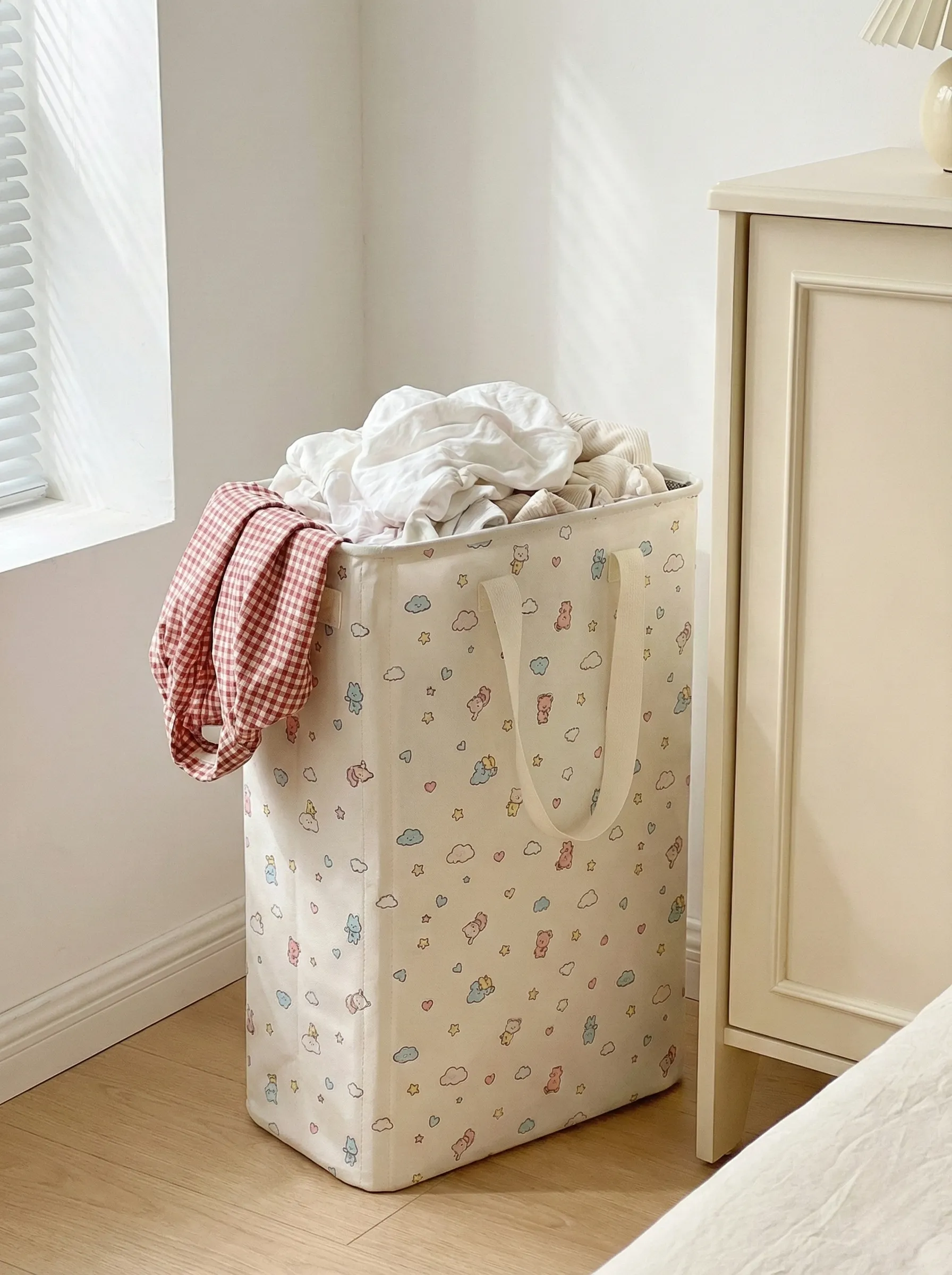 Slim Structured Laundry Hamper | The 'Semi-Dirty' Clothes Organizer | Fiberglass-Free Design